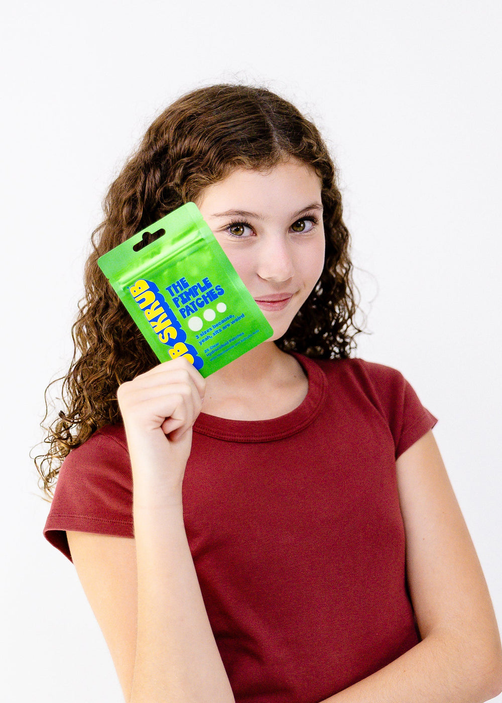 Teen Girl with JB SKRUB Hydrocolloid Pimple Patches